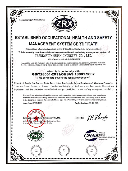Tradematt ISO-28001